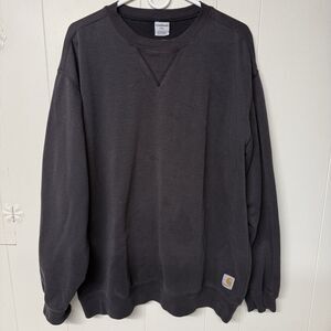 Vintage Carhartt  Crewneck Pullover Sweatshirt Sun Faded Black Y2K Men 2XL GUC
